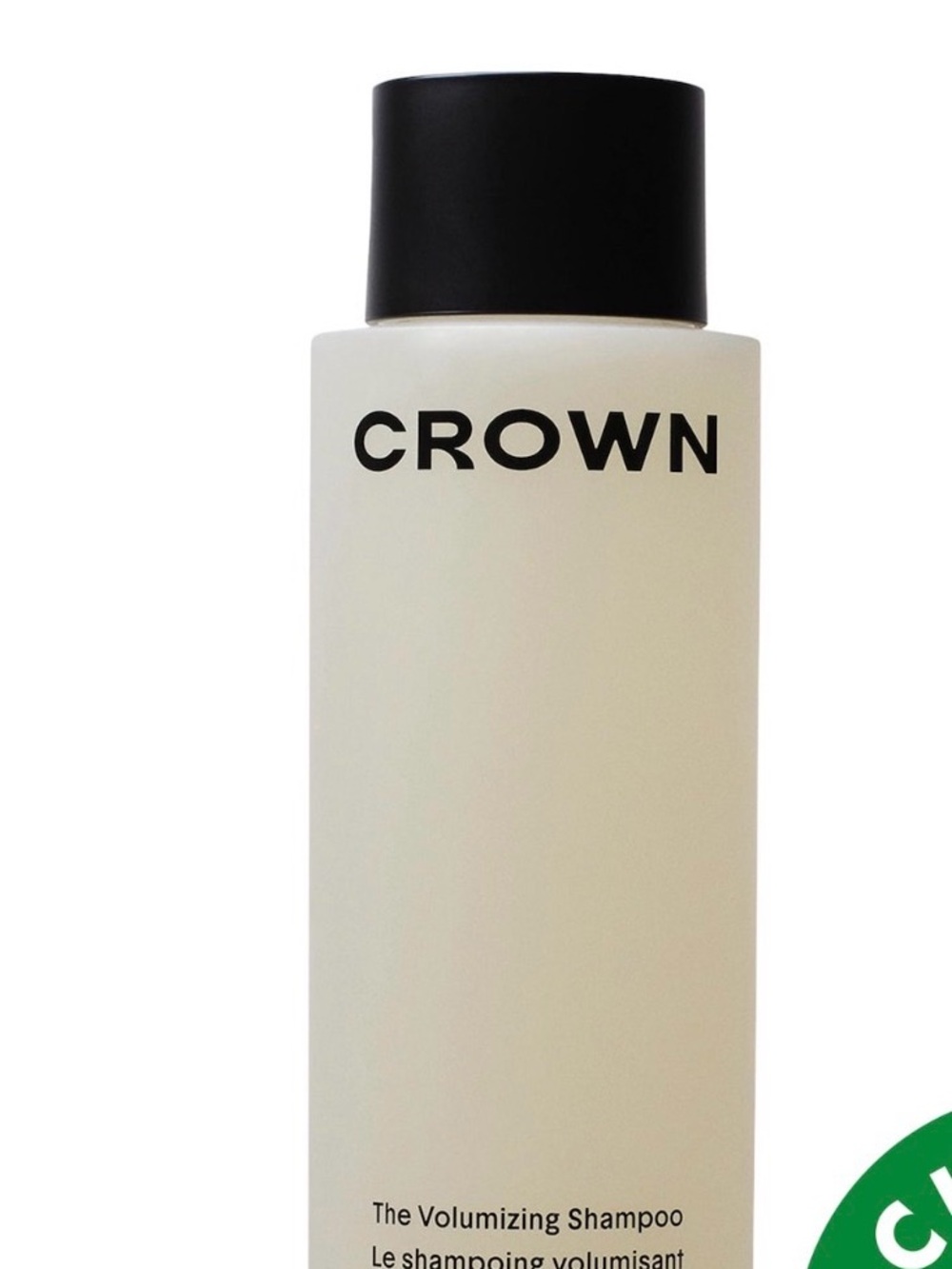 Crown Volumizing Shampoo in Black & Cream Bottle